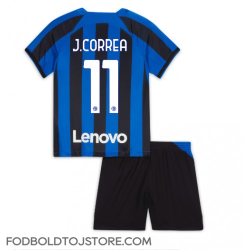 Inter Milan Joaquin Correa #11 Hjemmebanesæt Børn 2022-23 Kortærmet (+ Korte bukser)